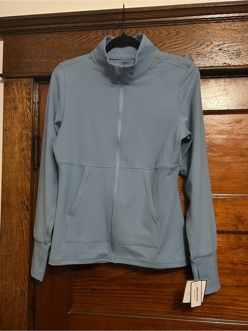 Laundry By Shelli Segal Light Blue Full‑Zip active Jacket  thumb holes size m